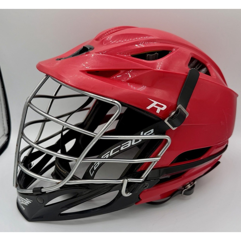 Cascade R OSFM Lacrosse Helmet Red With Full  Stainless Steel Face Shield Size M